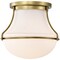 Nuvo Valdora 1-Light Flush Mount 14 in. Natural Brass White Opal Glass 60/7861 - alternate 2